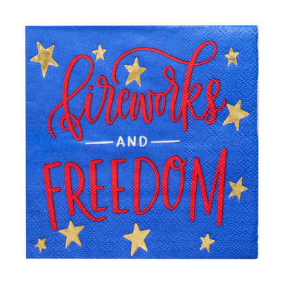 Modern Patriotic Cocktail Napkins 20ct