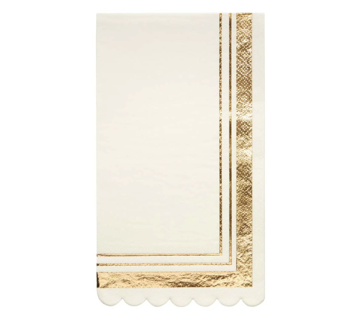 Gold and White Guest Towels 20ct