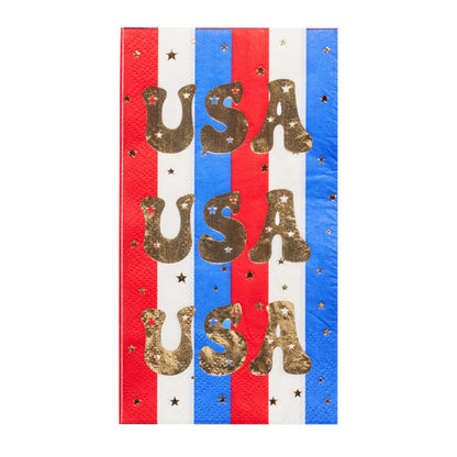 Modern Patriotic Guest Towels 20ct