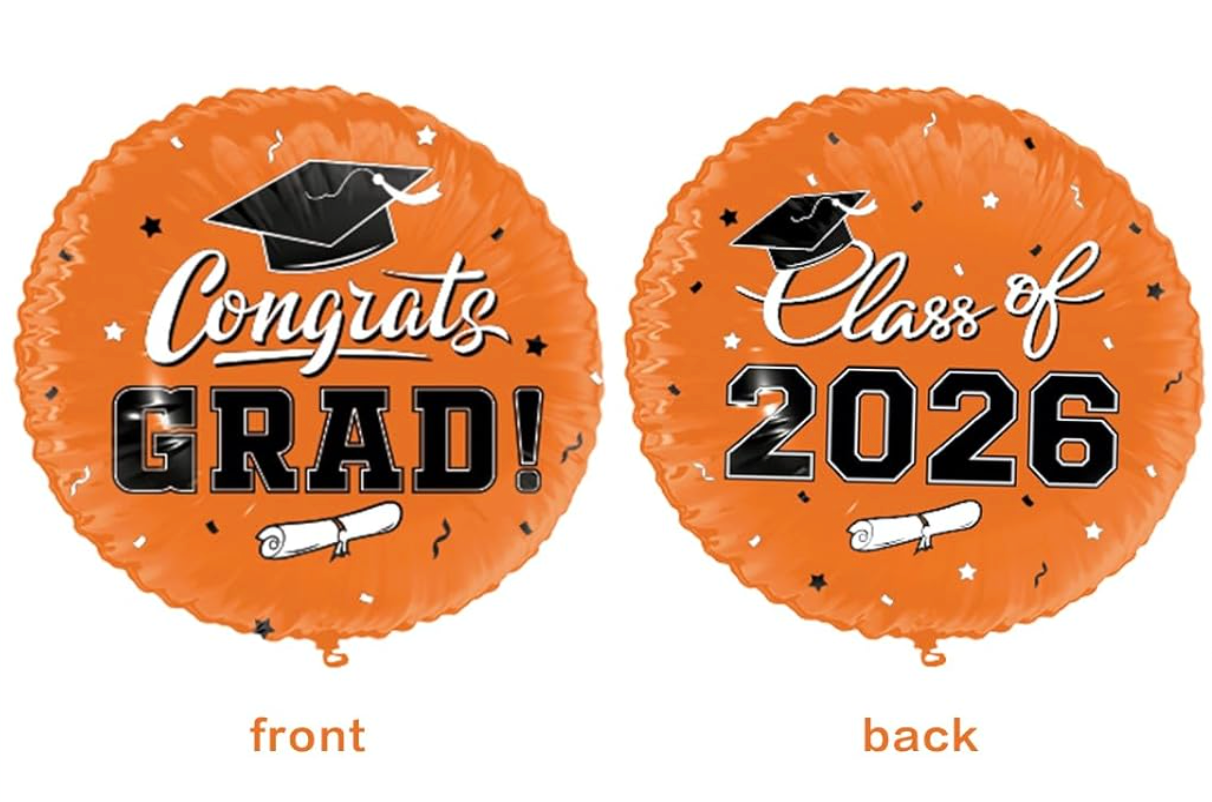 S58 Orange Grad 2026 18in Balloon