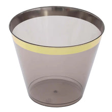 Premium Tumblers Black w/Gold Rim 20 Ct.