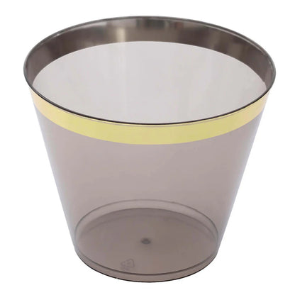 Premium Tumblers Black w/Gold Rim 20 Ct.