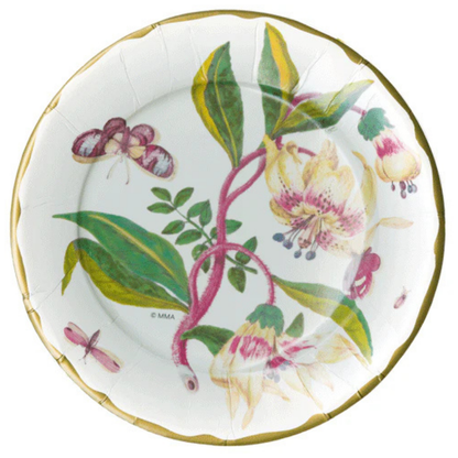 Porcelain Blooms Ivory 10.5in Dinner Plates 8ct