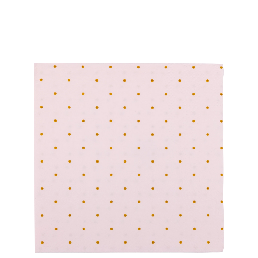 Princess Polka Dot Cocktail Napkins 18ct