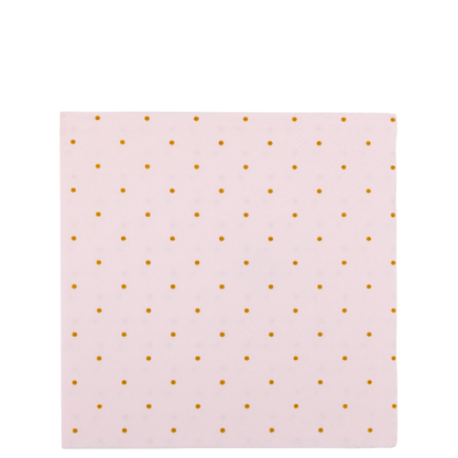 Princess Polka Dot Cocktail Napkins 18ct