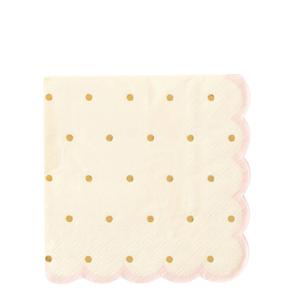 Princess Scalloped Cocktail Napkins 18ct