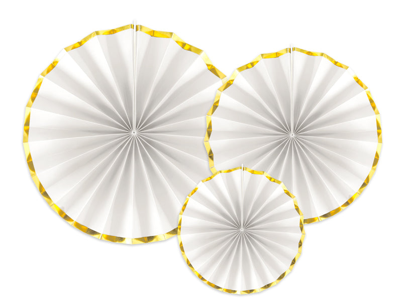 Decorative Rosettes White & Gold  3ct