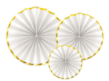 Decorative Rosettes White & Gold  3ct