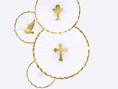 Decorative Rosettes White & Gold  3ct