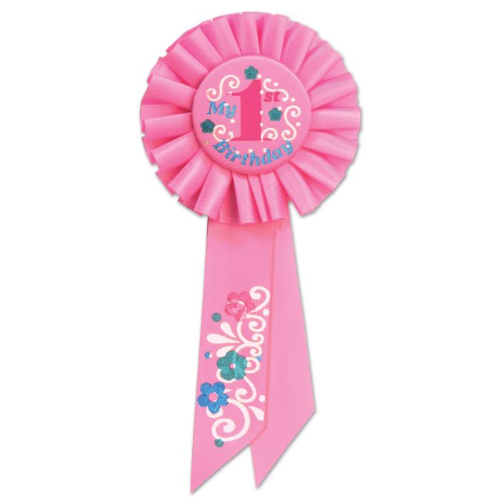 My 1st Birthday Rosette Pink