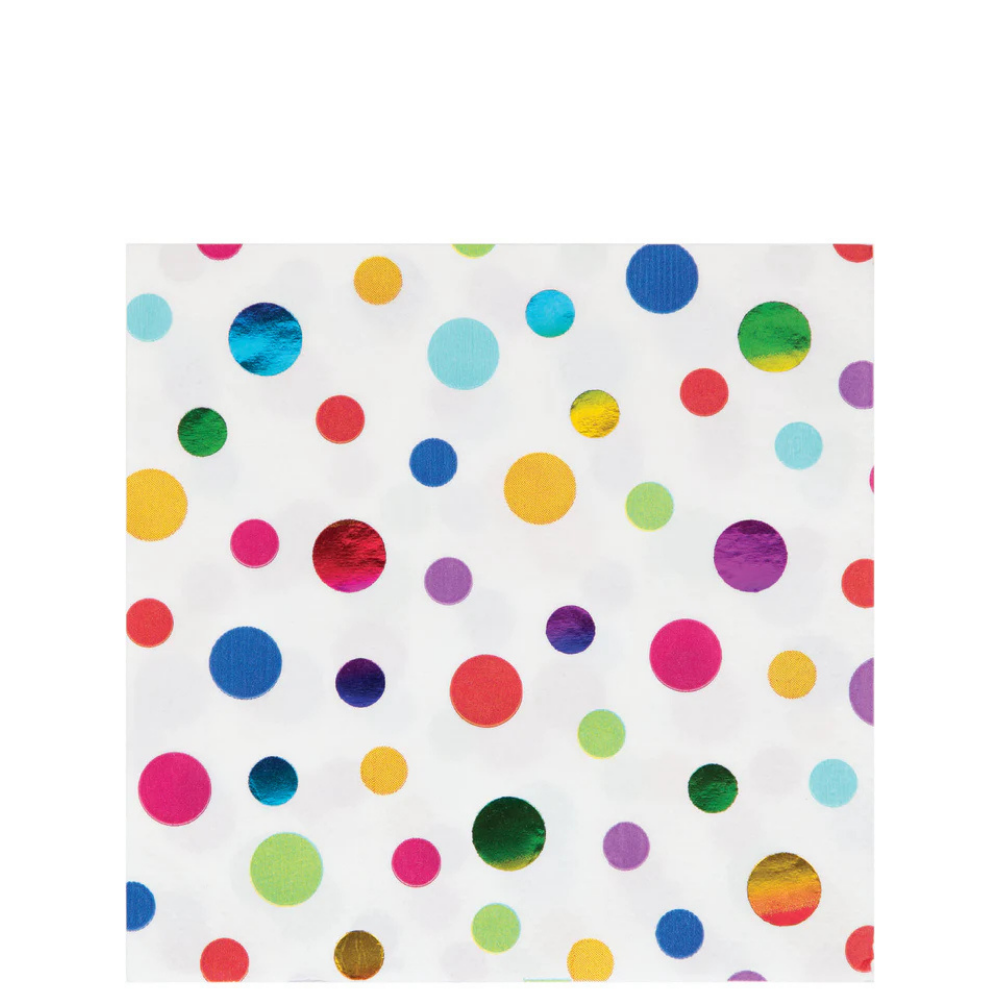 Rainbow Foil Beverage Napkins