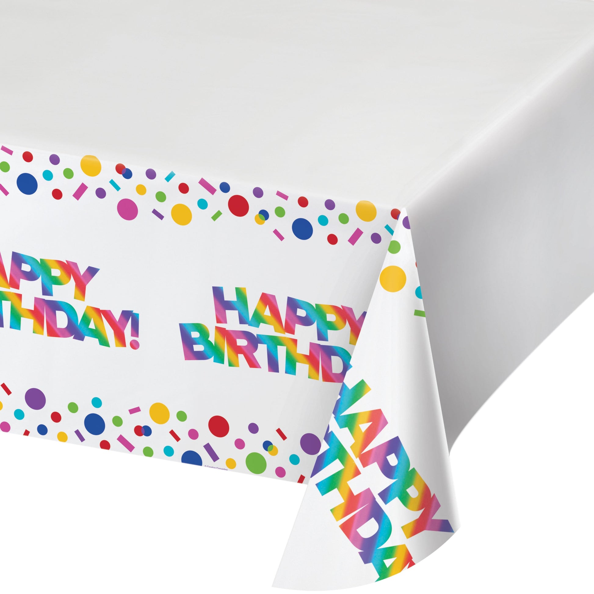 Rainbow Foil Table Cover 54in x 102in