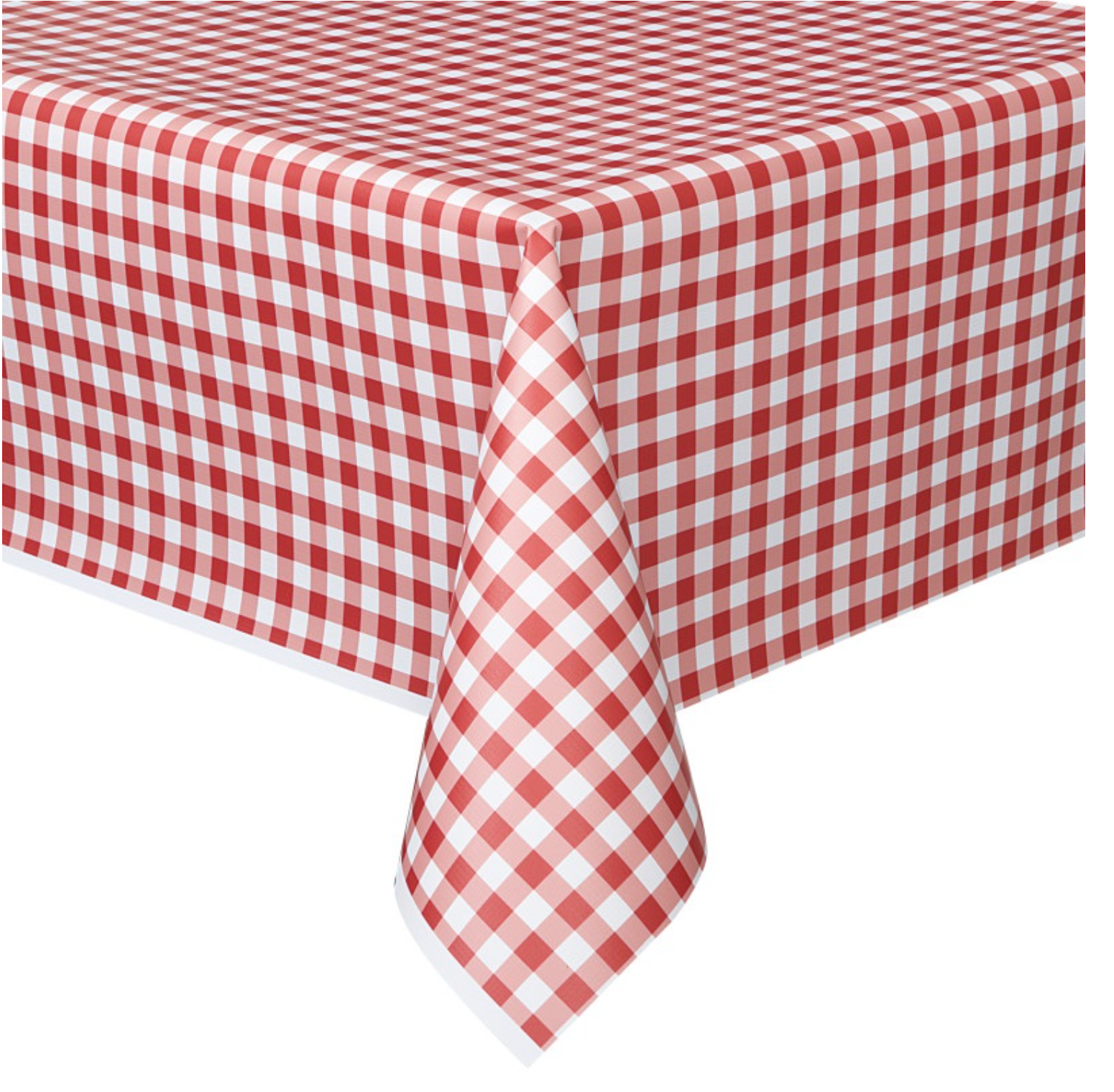 Red Gingham Rectangular Plastic Table Cover 54 x 84