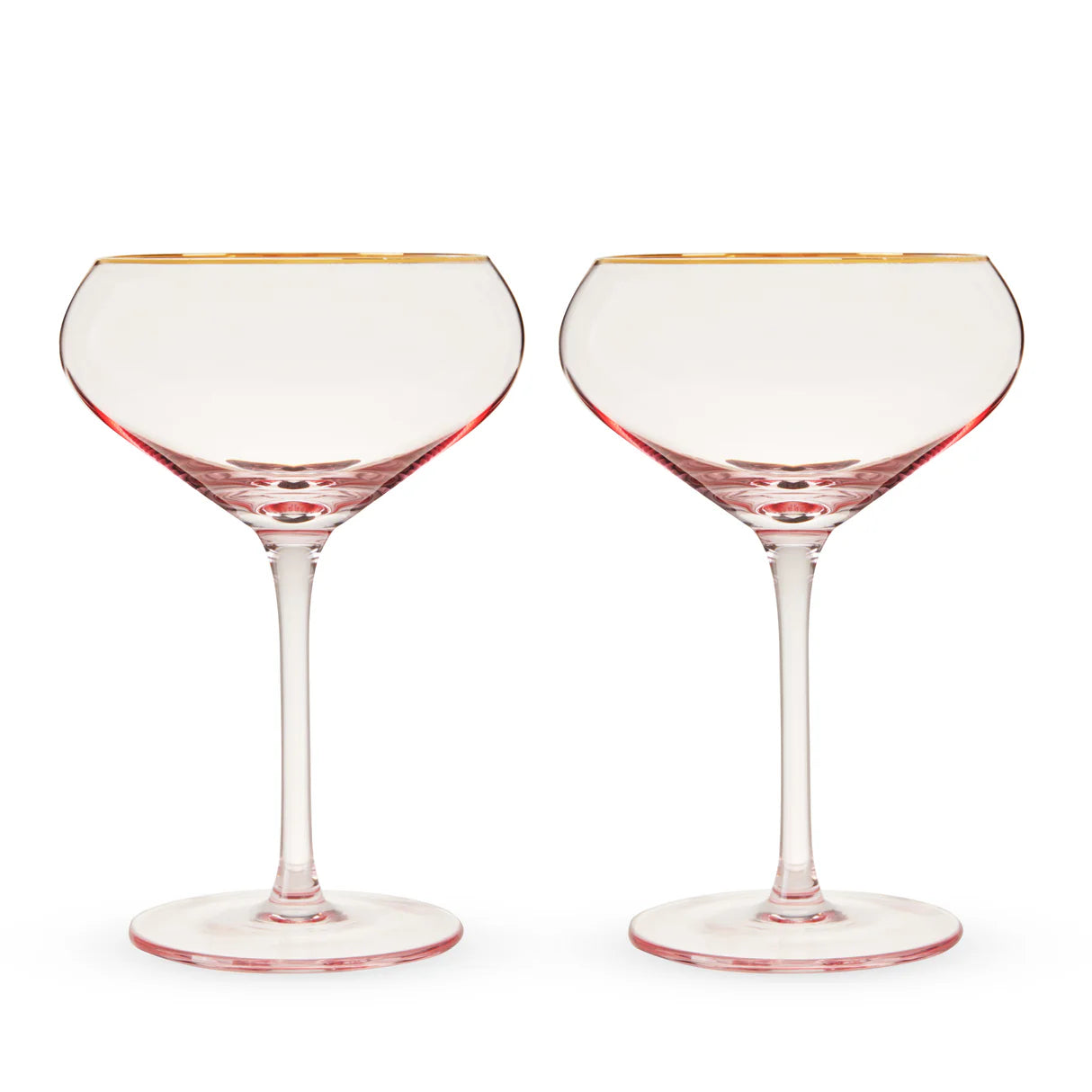 Rose Crystal Coupe Glasses 2ct