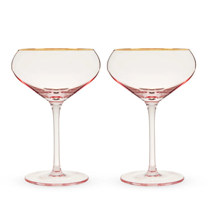 Rose Crystal Coupe Glasses 2ct