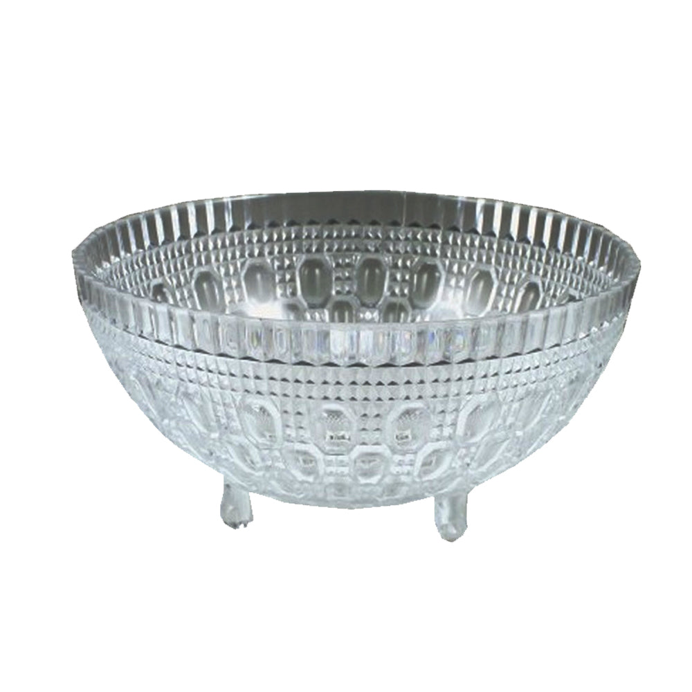 Crystalware Clear Plastic Footed Bowl