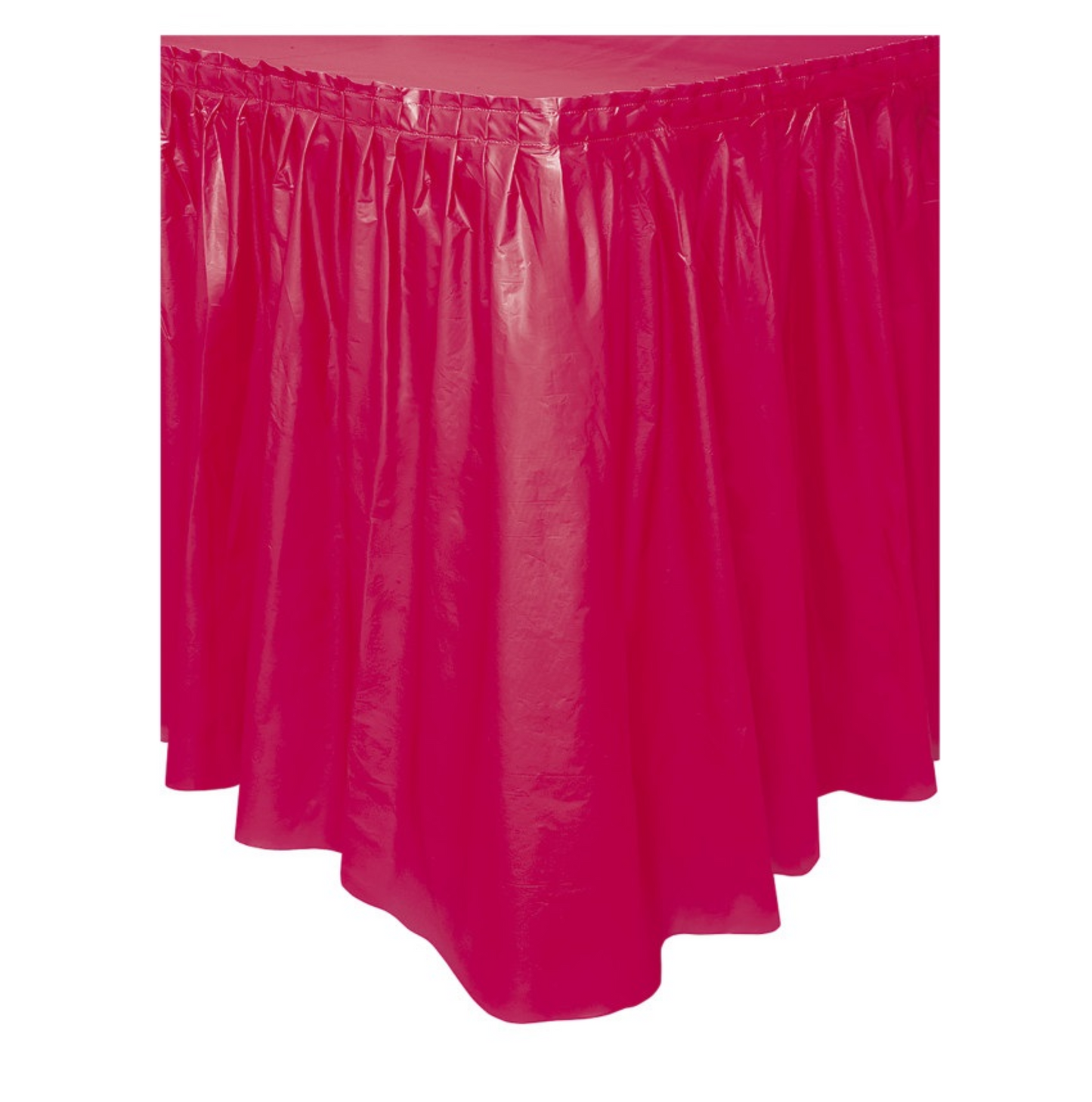 Red Plastic Table Skirt 29" x 21 ft.