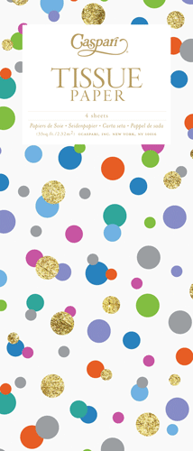 Confetti Brights Tissue Pkg 4 Sheets