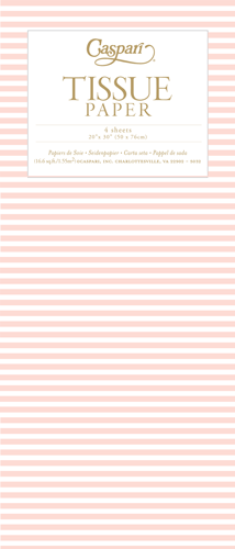 Mini Stripe Blush Tissue Pkg 4 Sheets