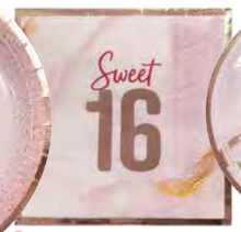 Blush Sweet 16 Lunch Napkins 16ct - Foil