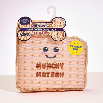 Passover Matzah Crinkly Dog Toy