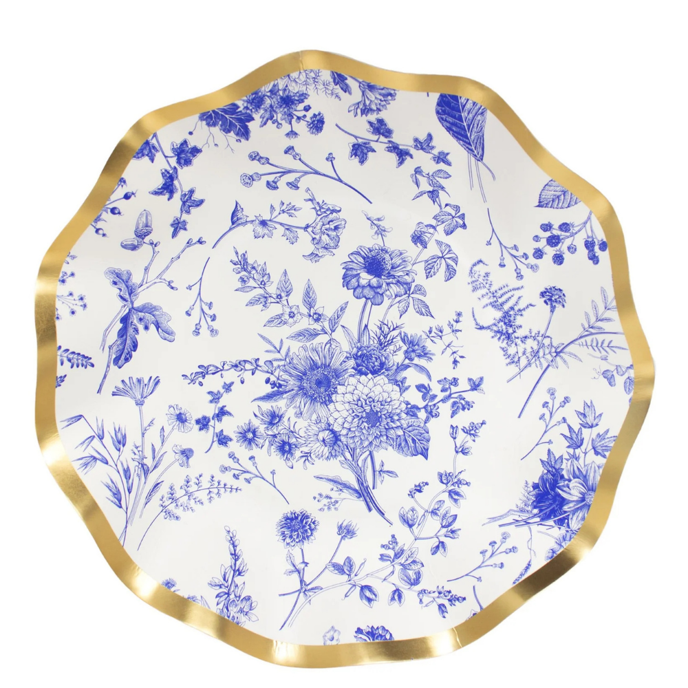 Timeless Wavy Foil 8in Salad/Dessert Plates 8ct