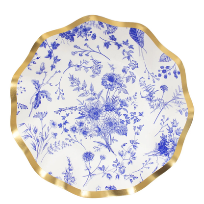 Timeless Wavy Foil 8in Salad/Dessert Plates 8ct