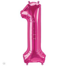 34in Number Balloons: Bright Pink