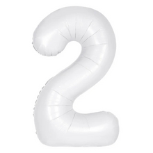 34in Number Balloons: White Matte