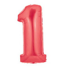 34in Number Balloons: Red