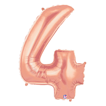 34in Number Balloons: Rose Gold