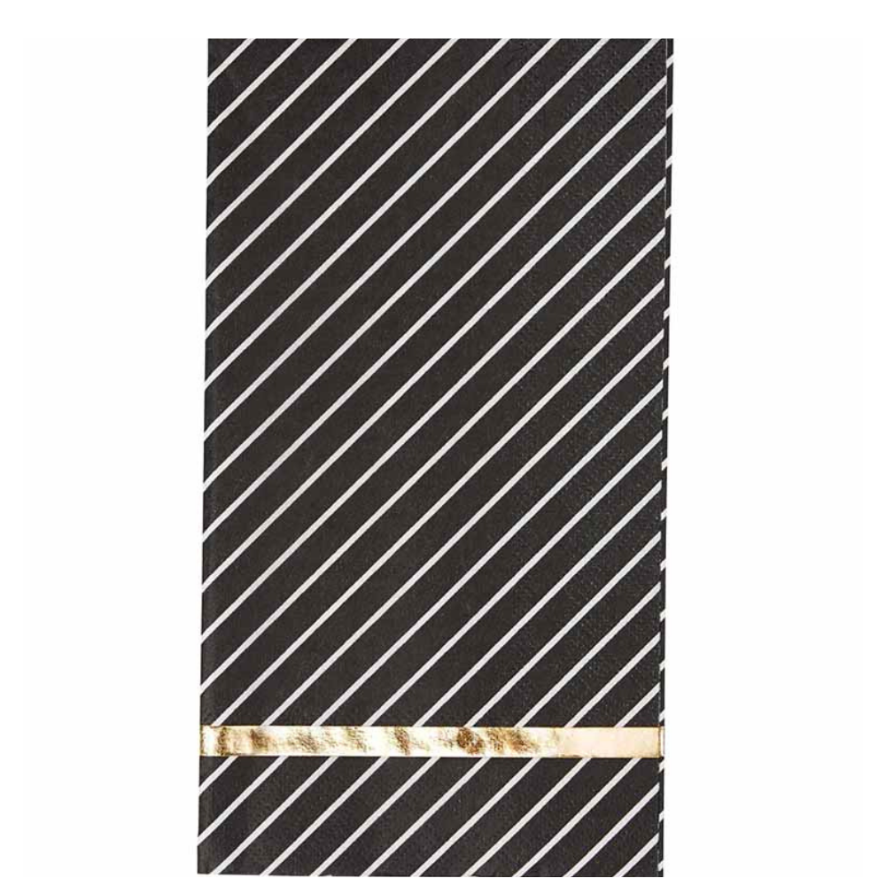 Black and Gold Guest Towels 20ct