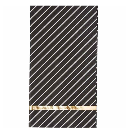 Black and Gold Guest Towels 20ct