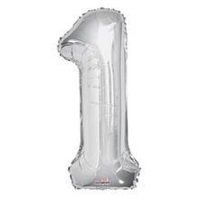 34in Number Balloons: Silver