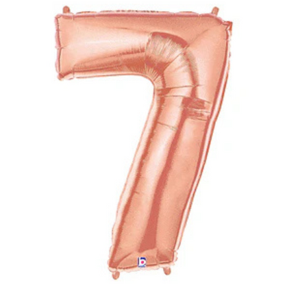 34in Number Balloons: Rose Gold