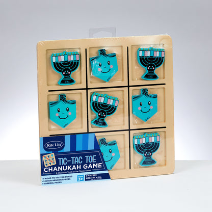 Chanukah Wood Tic Tac Toe Game