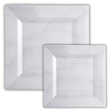 Premium Plastic Square Clear Plates and Bowls