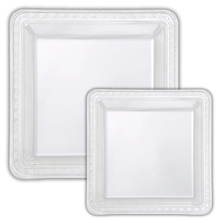 Clear Square Decorative Plastic Plates