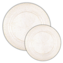 Gold Glitter Plastic Round Plates 8ct