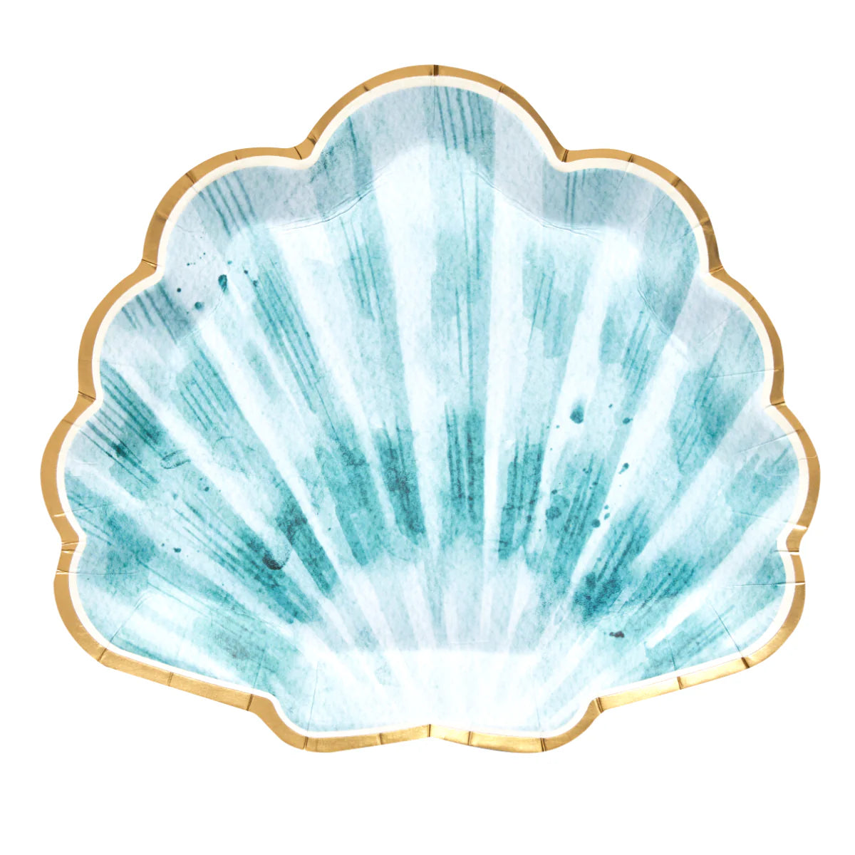 Pastel Sea Shell Die Cut Salad Plate, 8pkg 8"