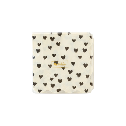 Black Hearts Cocktail Napkins 24ct