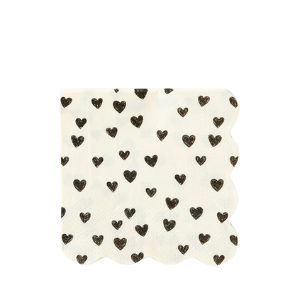 Black Hearts Cocktail Napkins 24ct