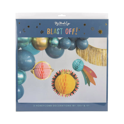 Hanging Honeycomb Planets 3ct