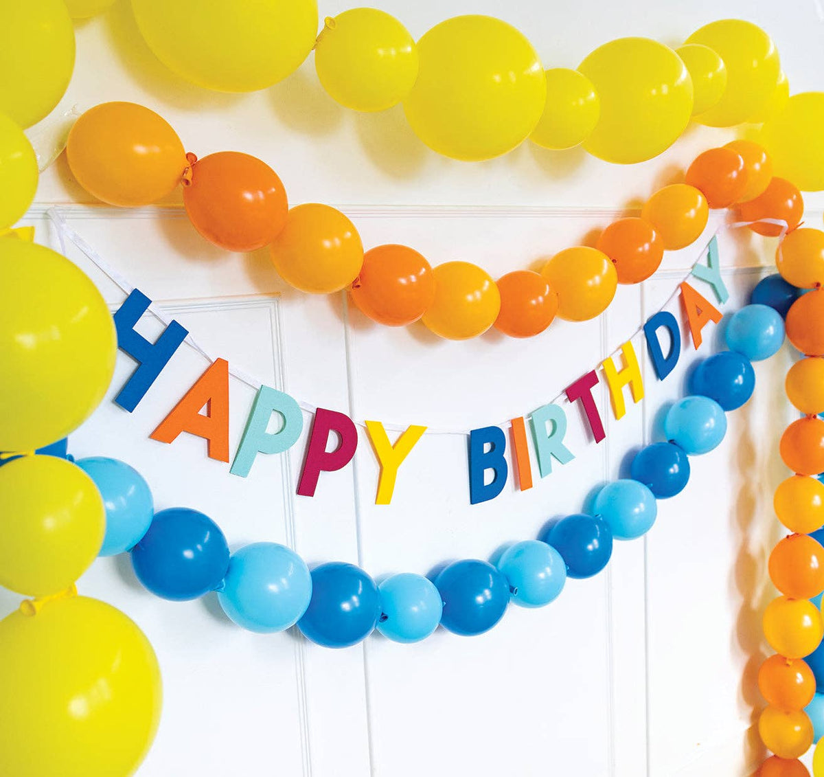 Bright Happy Birthday Felt Banner