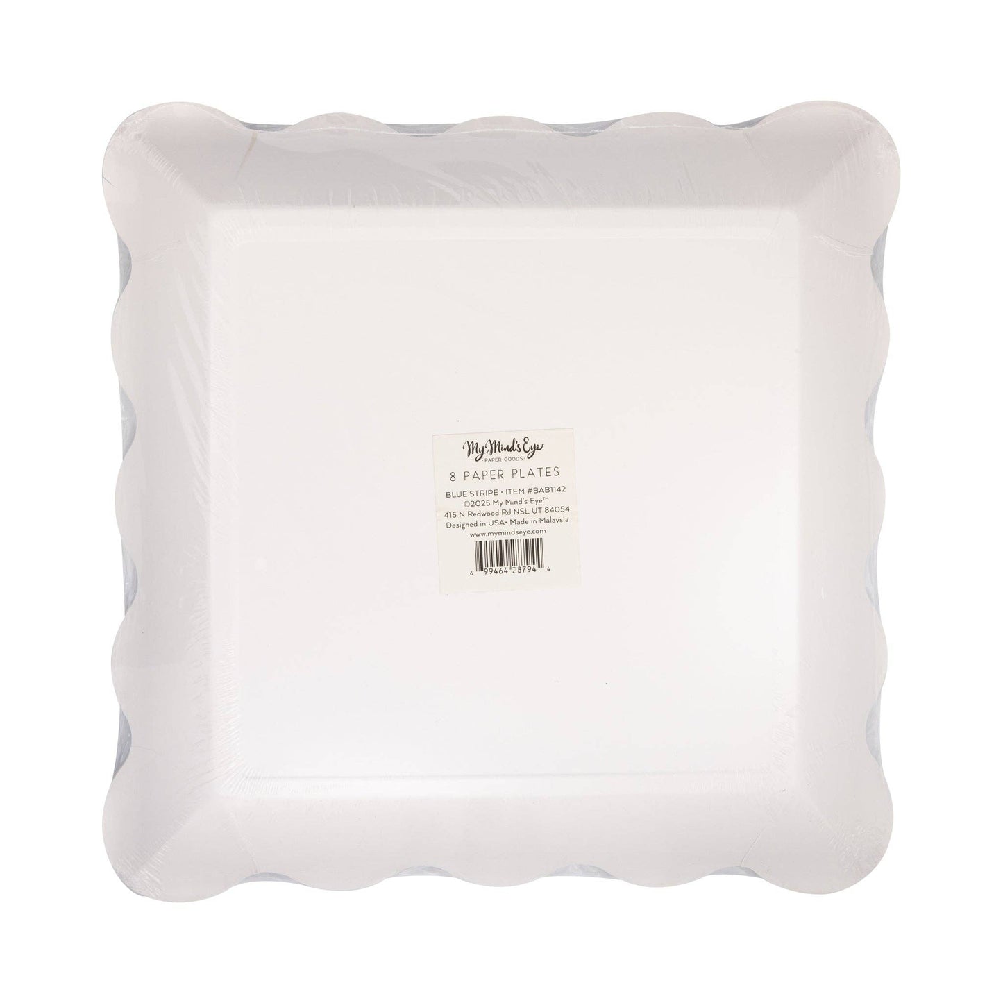 Blue Striped 10in Plates 8ct