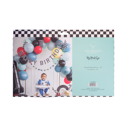 Miles per Hour Happy Birthday Banner Set