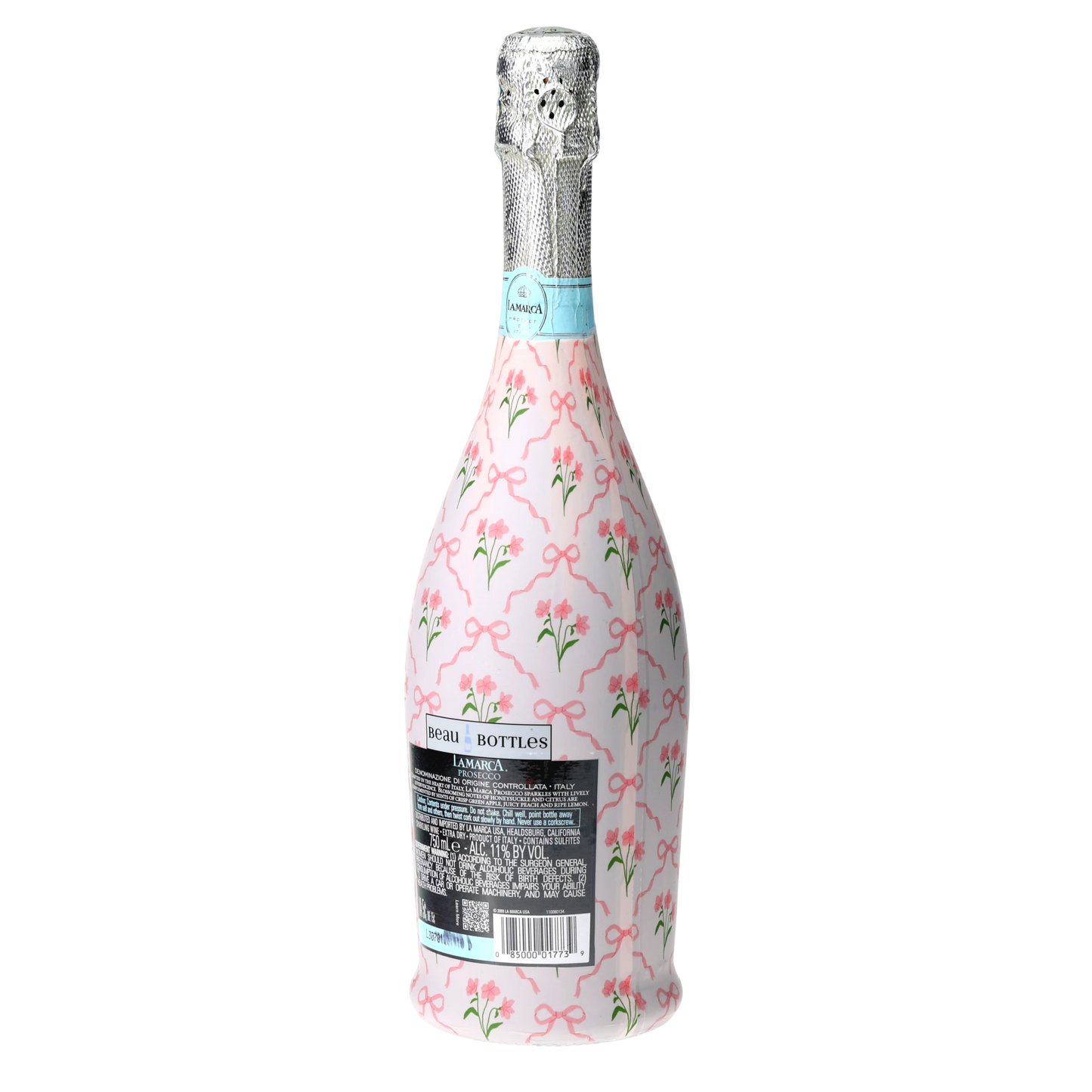 Beau Bottle Pink Bows and Blossoms - Prosecco Collection
