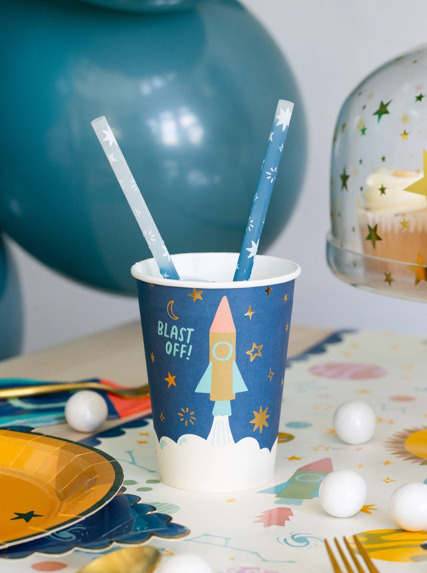 Space Paper Party Cups 8ct