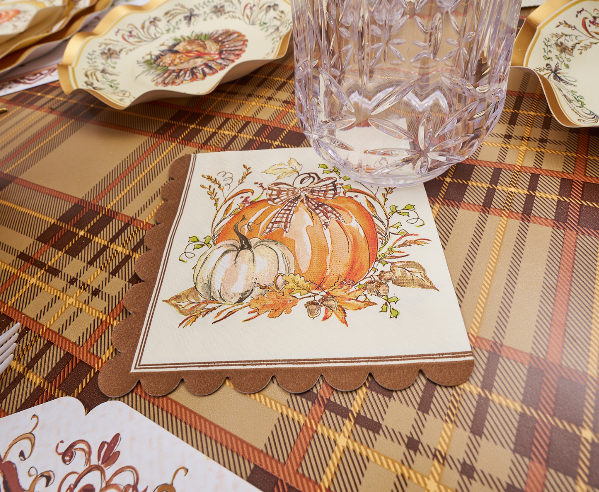 Turkey & Gourds Cocktail Napkins 26ct