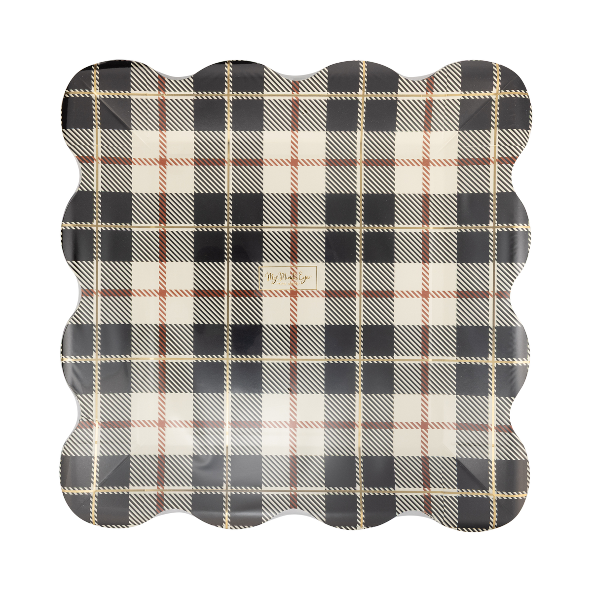 Black Fall Plaid 10" Plate